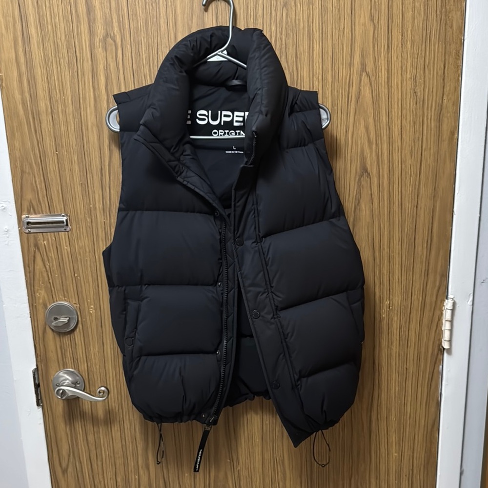 Superdry Black Puffer Vest